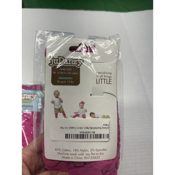 JuDanzy Toddler Leg Warmers Set Of 2 Pair pink solid NWT - Picture 4 of 5